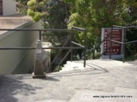 Stairs to Fishermans Cove in Laguna Beach, California