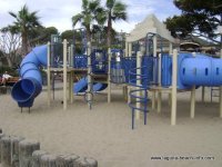 Childrens playground at Main Beach, Laguna Beach, California