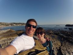 Chris and Sarah at Main Beach, Laguna Beach, Orange County, California