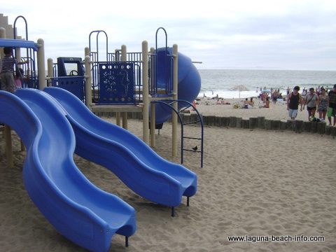 Childrens playground at Main Beach, Laguna Beach, California