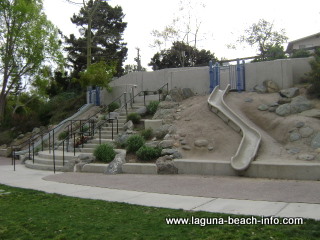 Childrens slides at Bluebird Park, Laguna Beach Parks