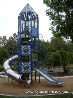 Historic rocketship at Bluebird Park, laguna beach parks