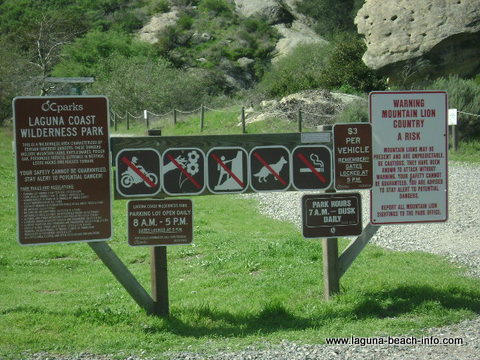 Willow Canyon Parking, Laguna Coast Wilderness Park, Laguna Beach Hiking Trails